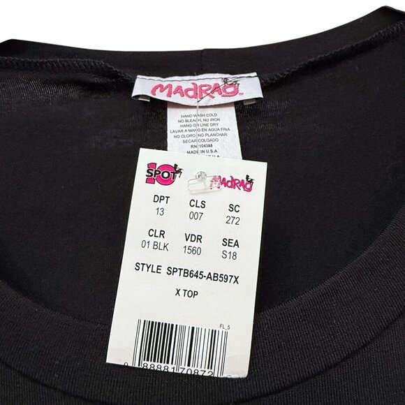 MadRag Sleeveless Top Amazing Graphic Tee Size 2XL Black Gold NWT - Picture 3 of 7